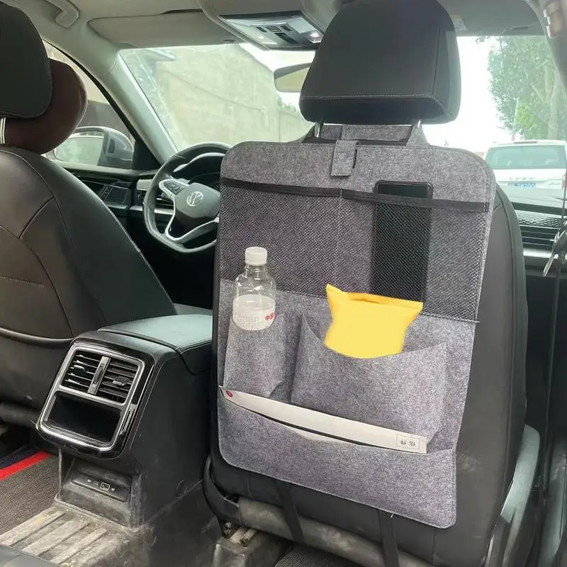 Back Seat Storage Bag Behind Seat Attachment Car Organizer Seatback Large Capacity Car Organizers Storage Travel Pouch