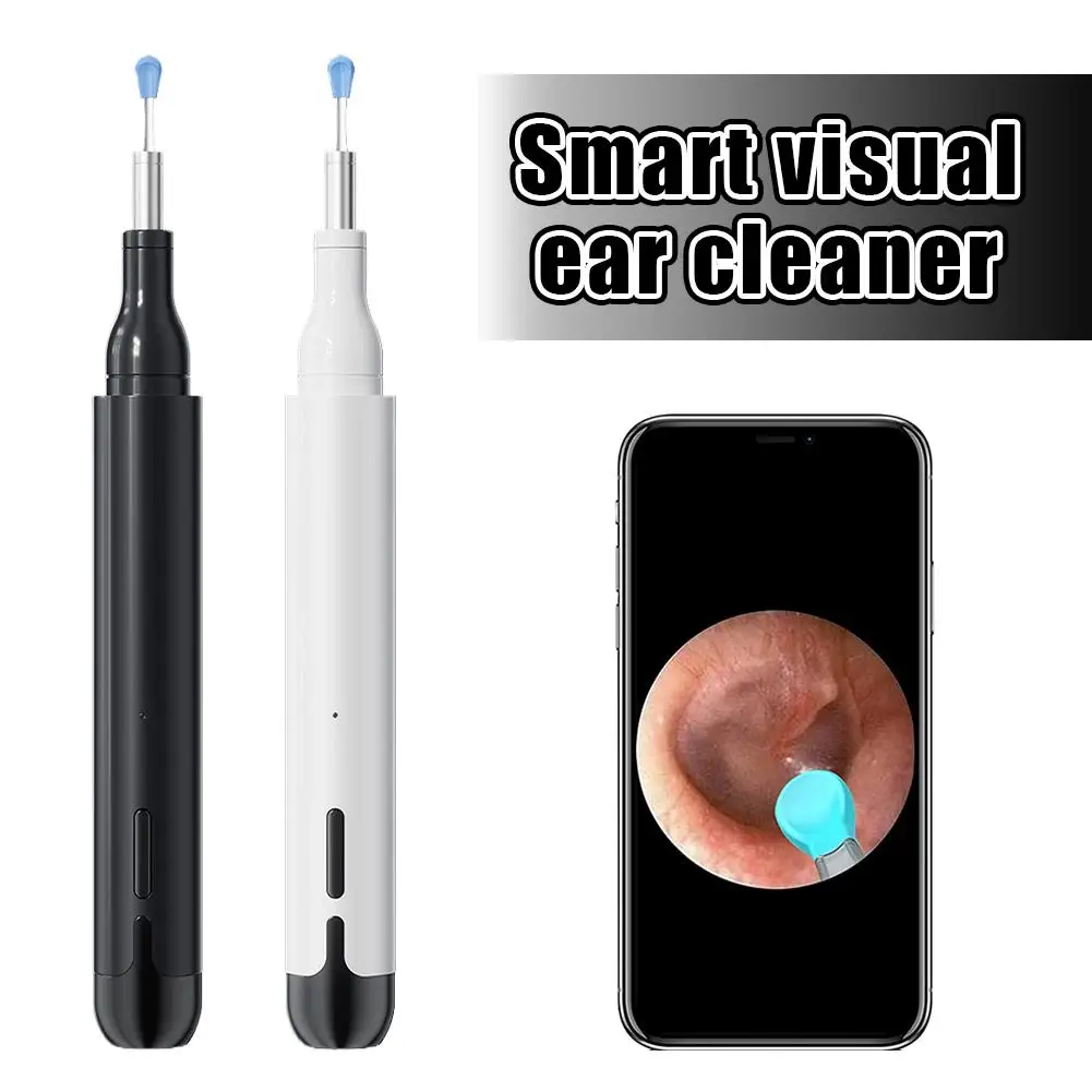 

HD Smart Visual Ear Wax Remover with LED Light Soft Tip Rechargeable Cleaner for Adults Kids Wireless Camera Ear Care Tool