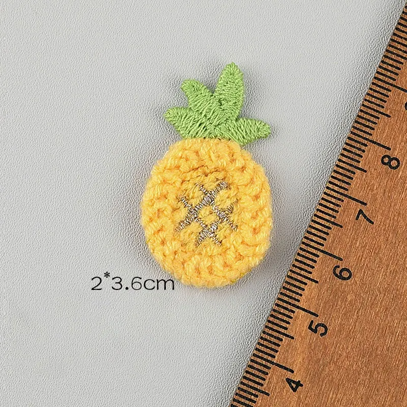 20 Stück wasserlösliche Stickapplikationen mit Fruchtmotiven zum Aufnähen auf Kleidung, Hüte, als Aufnäher, für Kopfschmuck und Haarspangen. – Detail 14