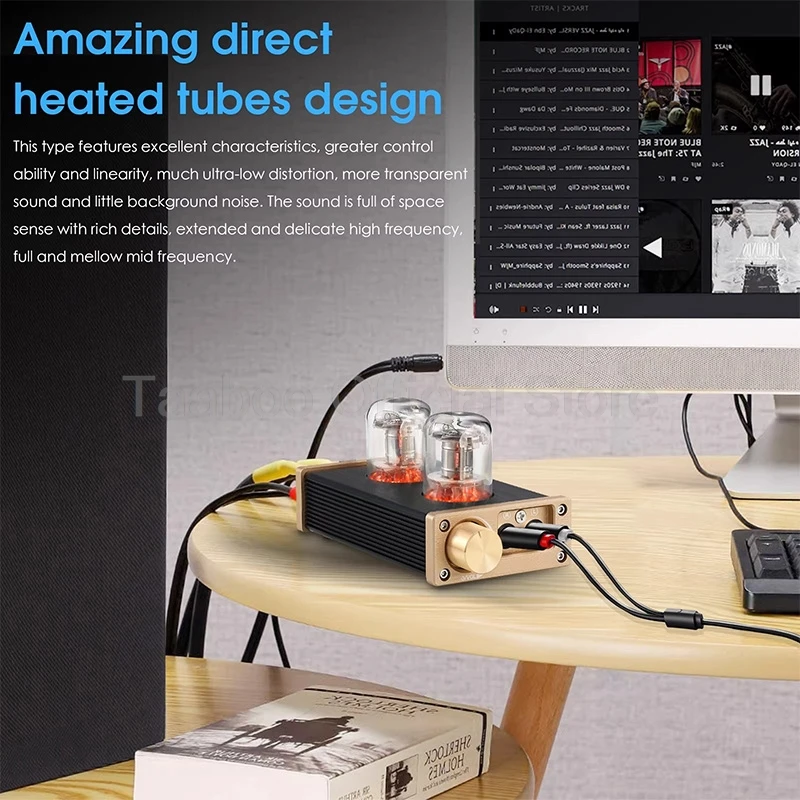Class A Electron Vacuum Tube Preamplifier Mini HiFi Tube Preamp Fever Amplifier For Home Desktop Audio Amplifier System Upgrade