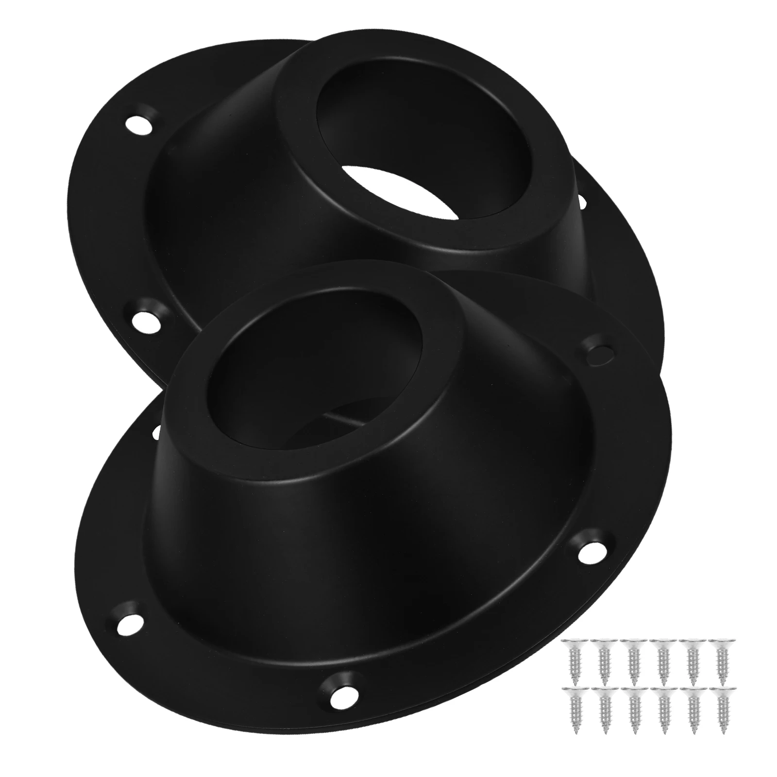 

2Pcs Rv Boat Table Base Aluminum Floor Mount Pedestal Stand Bracket Flush Mounting System for Camper Furniture Support Black