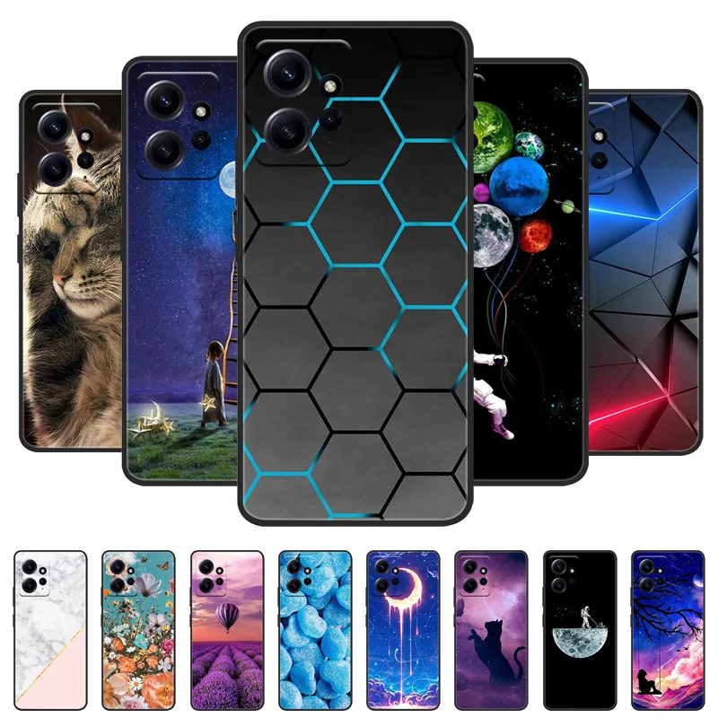 For Xiaomi Redmi Note 12 4G Case 2023 TPU Silicone Soft Black Bumpers Coque for Redmi NOTE 12 Note12 4G Global Cover Shockproof