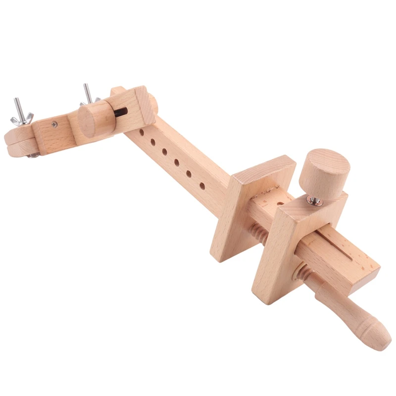 

【CLEARANCE】Wooden Embroidery Hoop 360 Degree Rotation Adjustable Desktop Stand Cross Stitch Rack,Frame Crosstitch,Embroidery Hol