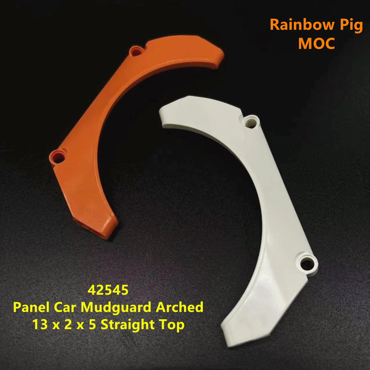 Rainbow Pig MOC Particle 42545 High-tech Panel Car Mudguard Arched 13 x 2 x 5 Straight Top Bricks DIY Building Blocks Puzzle Toy