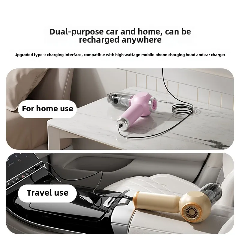 مكنسة كهربائية محمولة بدون فرش للسيارة والمنزل، مكنسة كهربائية محمولة، مكنسة كهربائية صغيرة قوية لامتصاص شعر الحيوانات الأليفة