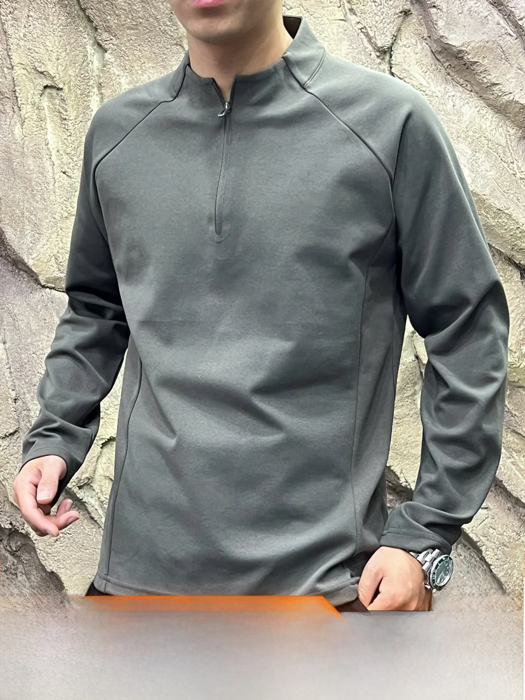 Outdoor Men's Base Shirt Commute Series 3D Tailoring Sweat Absorbent Breathable Standard Fit Long Sleeve Casual Style Polyest...
