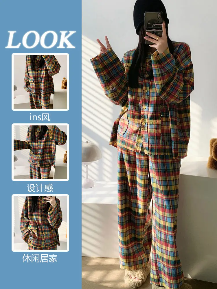 

Pjs Set Women's Pajama Set Women's Warm Winter Pajamas Fashionable Home Clothes, Pajamas Cute Soft Pajama Set Japanese Pajamas