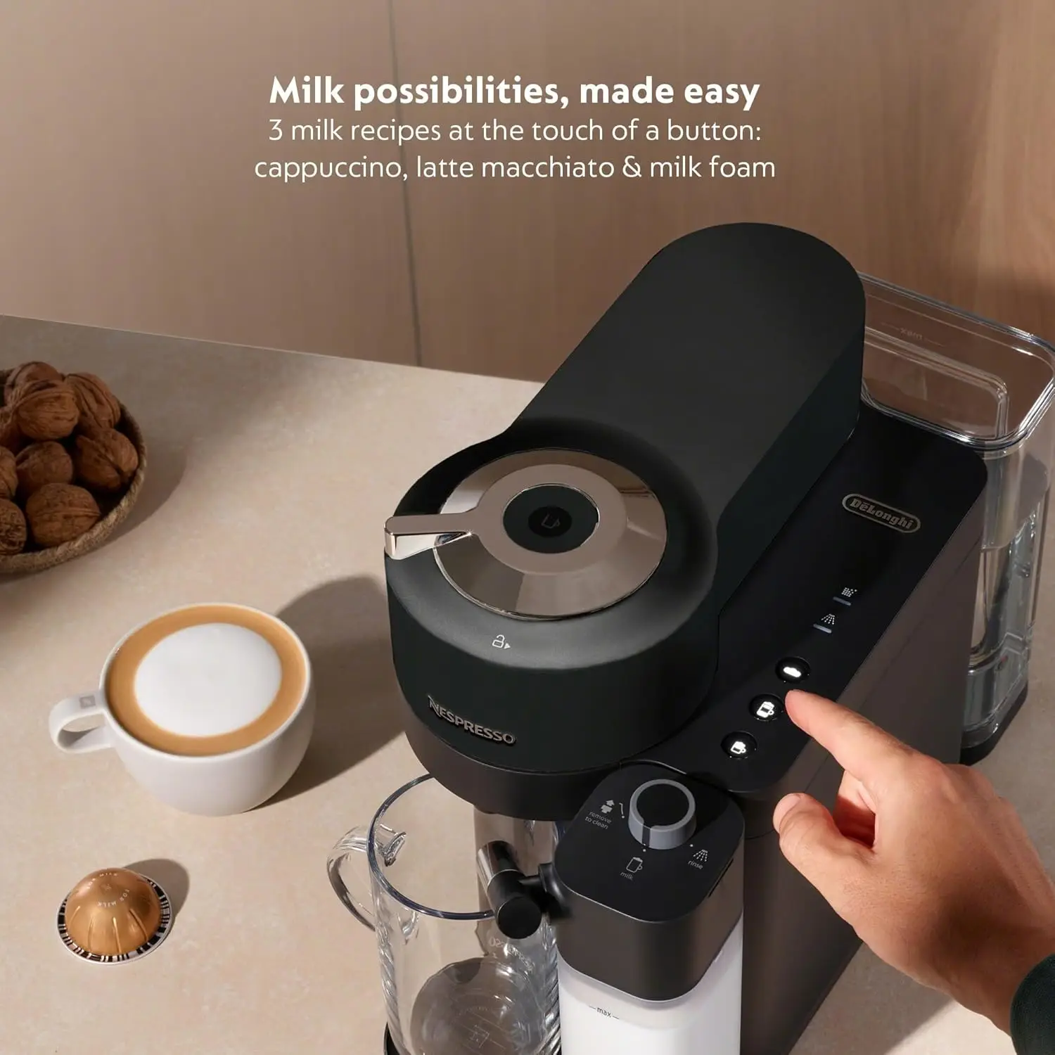 De'Longhi Nespresso Vertuo Lattissima High Convenience and Flexibility Versatile Cup Sizes 16