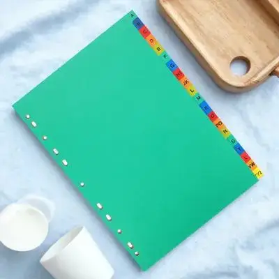 

21pcs Color-Separated Inner Pages Binder Dividers PP Material Page Dividers for Loose-Leaf Notebook Office