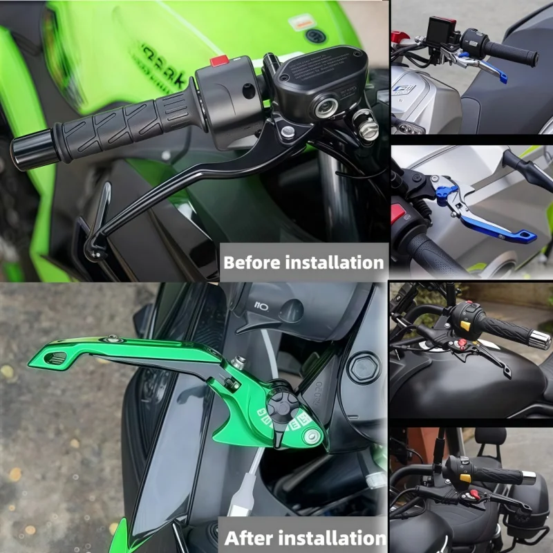 5D shark head style For Kawasaki NIJIA125 2019 Z125 2016-2020 Motorcycle parts brake lever set foldable adjustable handle lever view 5