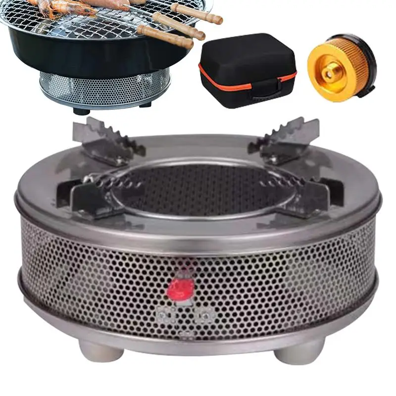 

Gas Stove Tourist Camping Burners Folding Backpacking Furnace 4000w Portable Outdoor Burner Wind-Resistance Stove for Hiking