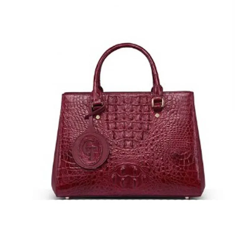 

gete 2025 new Crocodile lady bag large capacity fashion handbag women bag crocodile skin big bag