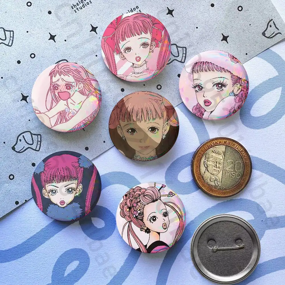 

Miwako P-Paradise K-Kiss Pins 58mm Cute Cartoon Badge Handmade Brooches for Backpack Accessories Jewelry Gifts