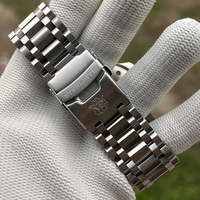 STEELDIVE Brand Stainless Steel Replacment Bracelet Signed Buckle Milled Clasp With Screws for STEELDIVE SD1982 1982H Watch Only