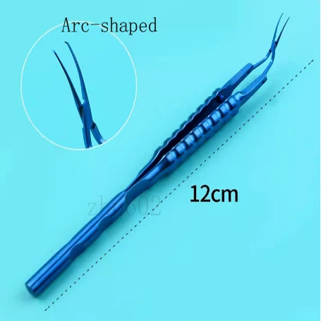 Tearing forceps for ophthalmic microsurgical instruments - Stainless steel titanium alloy angle shaped curved Haff shaped 1.8mm