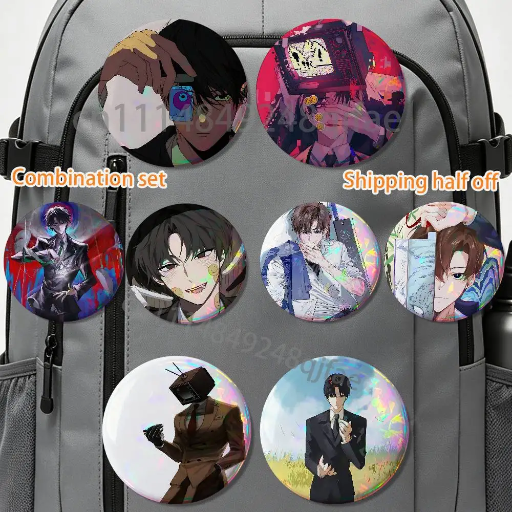 Got Agent Choi GDCG Kim Soleum 2 piece set Badges On Backpack Jacket Cartoon Round Brooches Acrylic Button Pins Collection Gifts