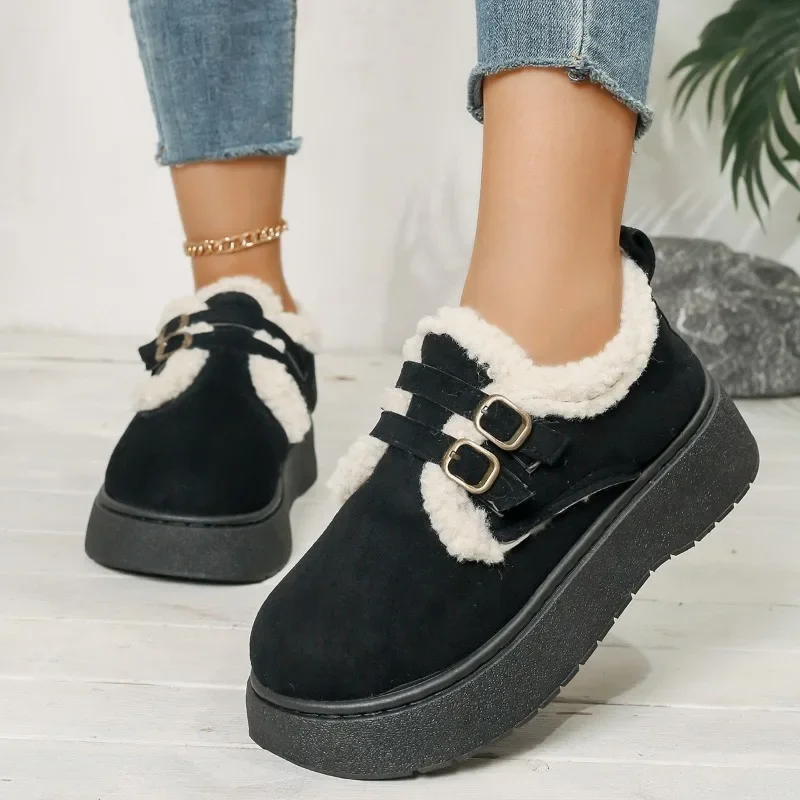 

Women Boots Hot Lightweight Comfortable Platform Boots Spring and Autumn Winter Shallow Round Toe Boots Casual Shoes for Women