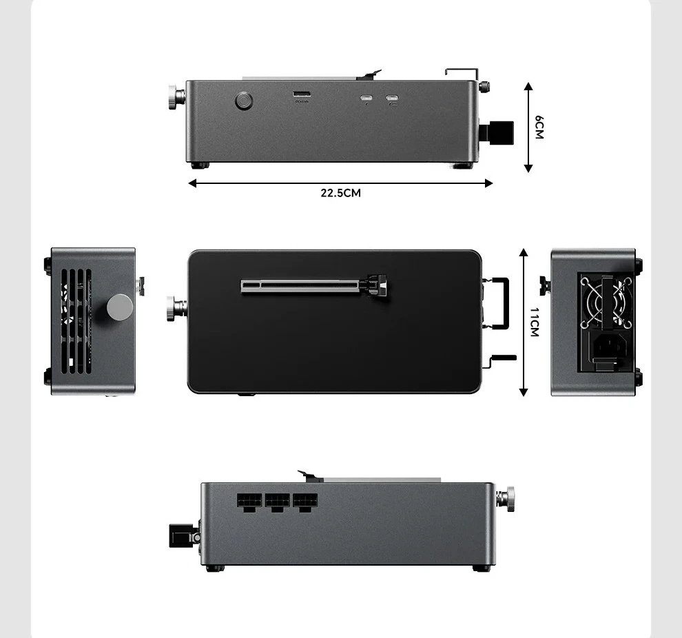 High-Performance AG03 Graphics Card Docking Station with OCulink & USB4 v2.0, Thunderbolt 5 Reverse Power 140W Support