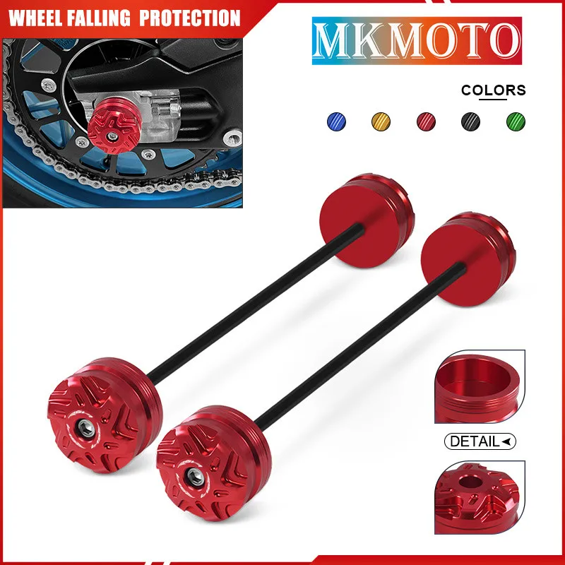 

High Quality For RSV4 RS V4 Factort 2008-2015 Motorcycle CNC Front Rear Wheel Fork Axle Crash Sliders Falling Protector Pad rsv4