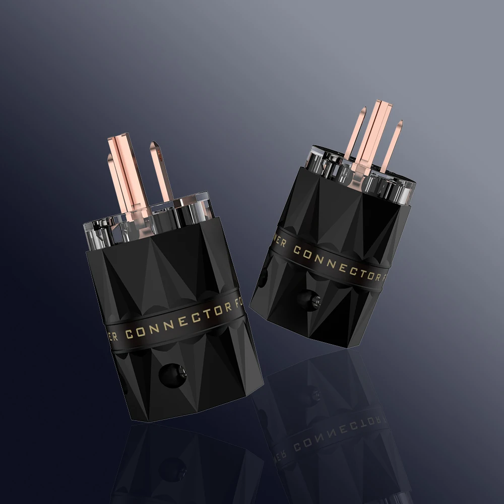 Viborg VM503 + VF503 순수 적색 구리 미국 AC 전원 플러그 HiFi 오디오 등급 AC 전원 플러그 커넥터