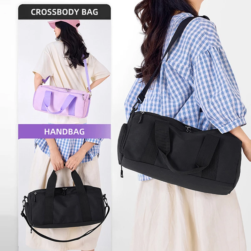 

Women's Fitness Handbag with Shoes Pocket Large Capacity Travel Shoulder Portable Luggage Bag Gym Sports Dry Wet Crossbody Bag