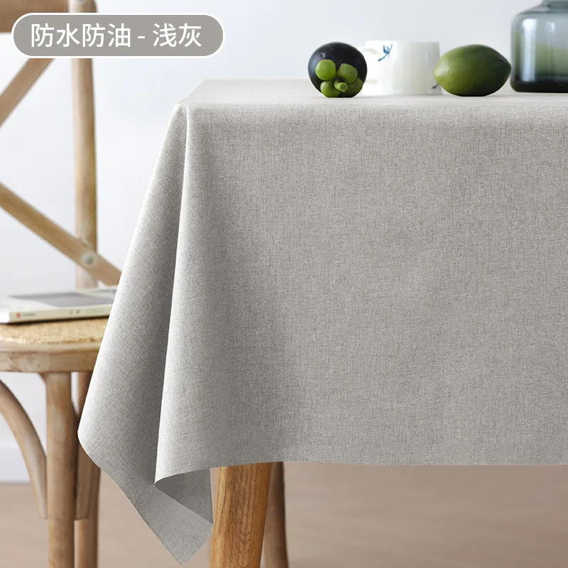 Pamuk keten masa örtüsü su geçirmez yağ düz renk yeni çin dikdörtgen masa örtüsü tozluk havlu sehpa masa örtüsü