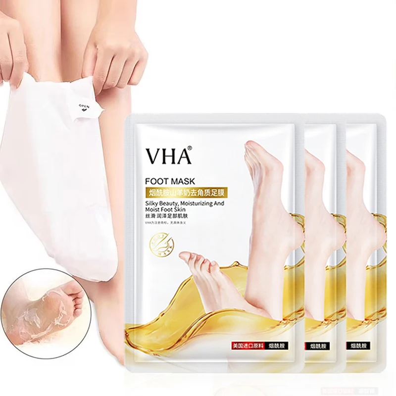 

5 Pairs Goat Milk Exfoliating Foot Mask Feet Pedicure Remove Anti Wrinkle Dead Skin Moisturizing Foot Exfoliator Skin Care