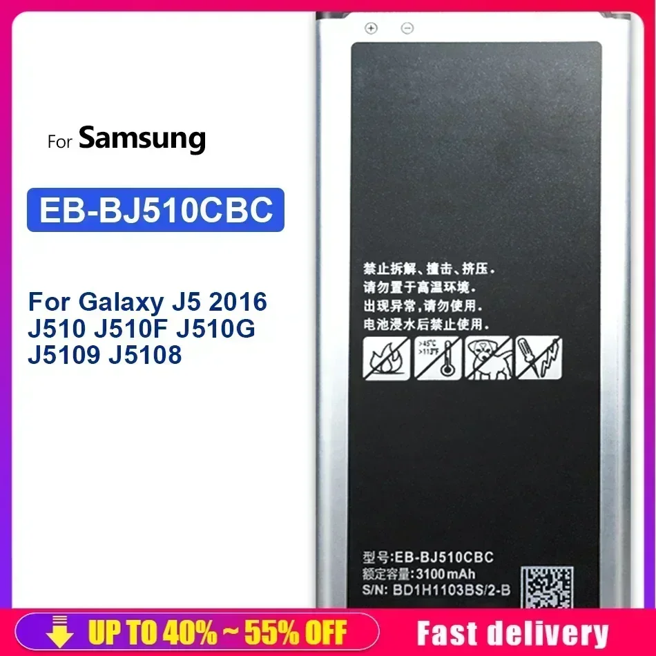 EB-BJ510CBC EB-BJ510CBE 3100mAh Battery For Samsung Galaxy Edition J5 2016 J510 J510FN J510F J5108 J5109