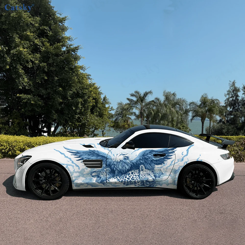 

Eagle Cheetah Colorful Car Vinyl Wraps Decal Self-adhesive PVC Sticker Suitable for Trucks SUV Decoration Auto Accessories Gift