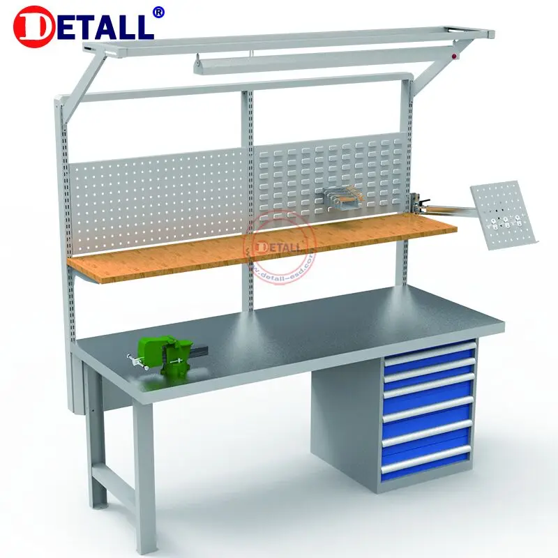 customized heavy duty beech woodworking workbench with vise