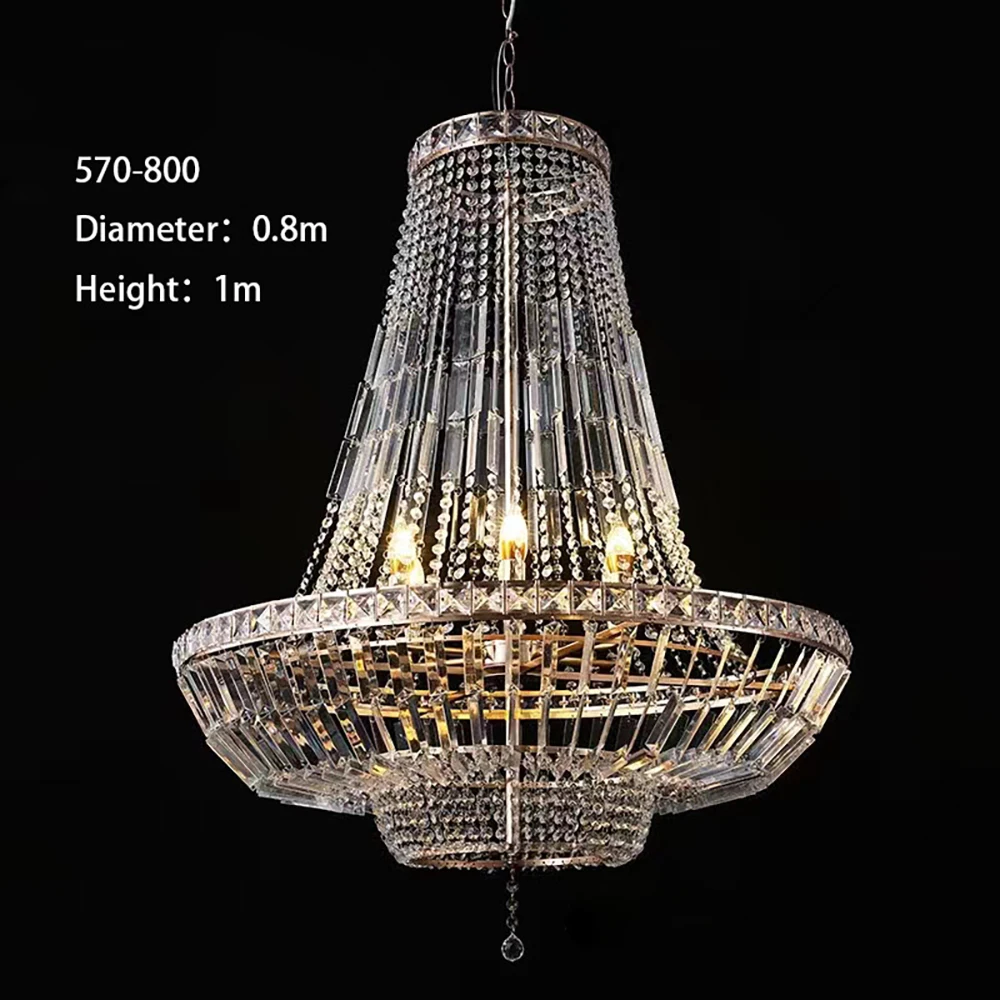 French Grand Luxury Empire Golden Crystal Chandelier Lighting Indoor Dubai Hotel Chandelier