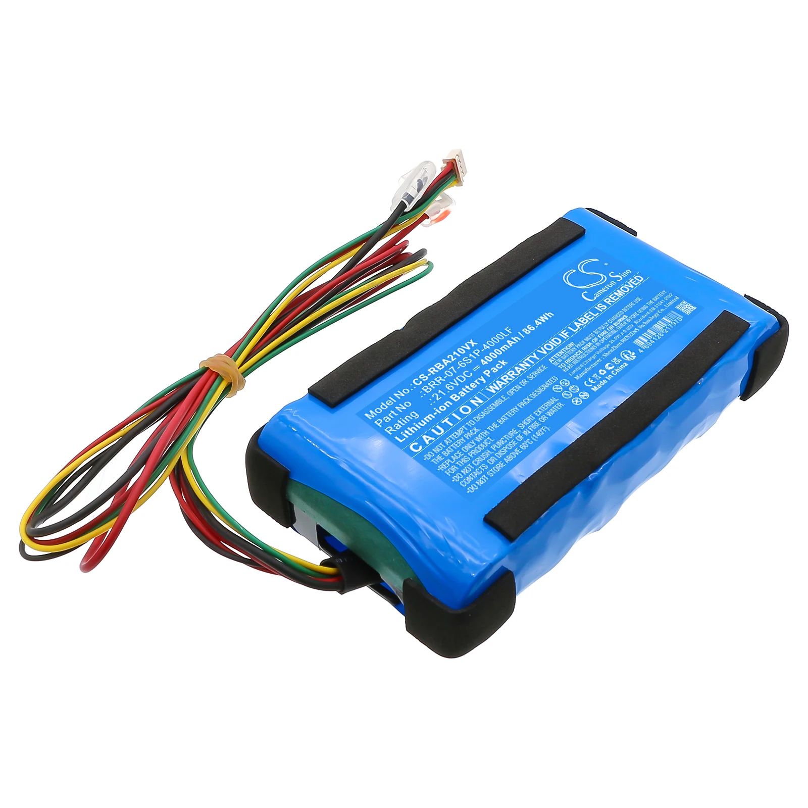 CS Replacement Battery for Roborock A20,A20 Flexi Pro,A20 Pro PN:BRR-07-6S1P-4000LF,BRR-07-6S1P-4000LS 4000mAh / 86.4Wh