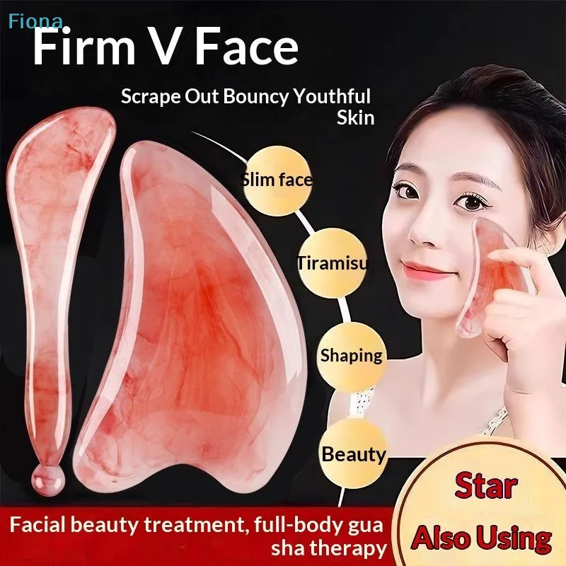 ✔2Pcs Skin Scraping Resin Gua Sha Massage Board Guasha Plate Face Eye SPA Massager Scrapers Tools For Face Neck Back Body Legs