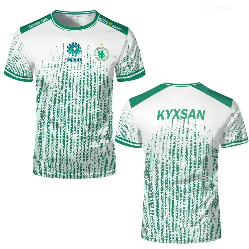 Team Falcons 2026 Trainings-Trikot – CS2 Esports – NiKo, m0NESY, Kyousuke Collaboration Rundhals-T-Shirt – Herren Freizeit-Oberteil – Detail 8