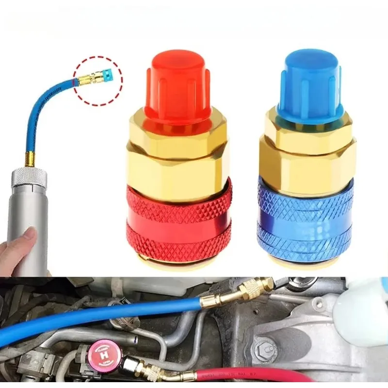 

Freon R134A Автомобильный разъем высокого/низкого давления, адаптер, регулируемый манометр в коллекторе кондиционера для хладагента