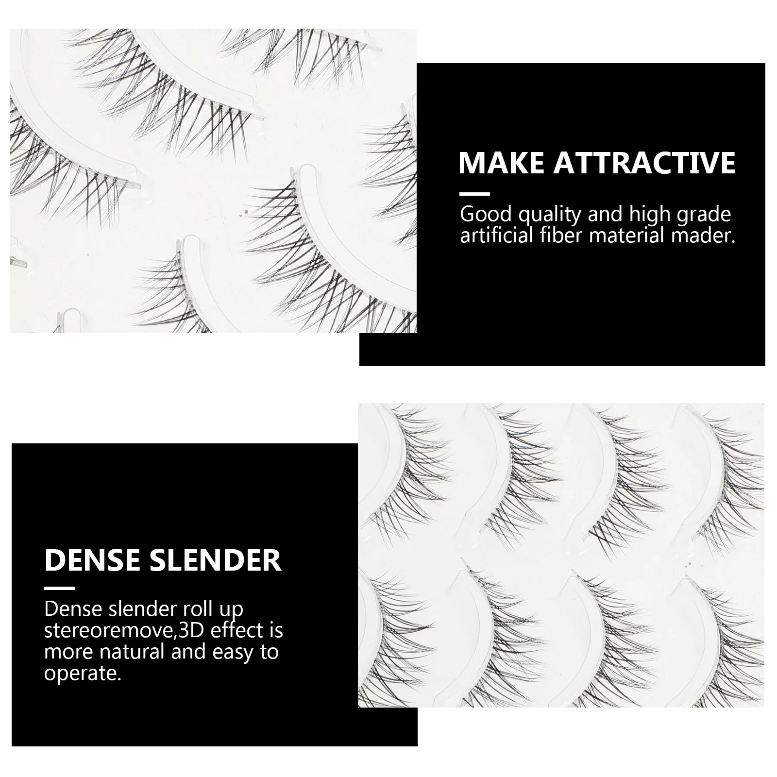 

5Pairs False Eyelash Natural Eyelashes Long Wear Eye Beauty Accessory for Women Fashion Makeup Makeup False Eyelash