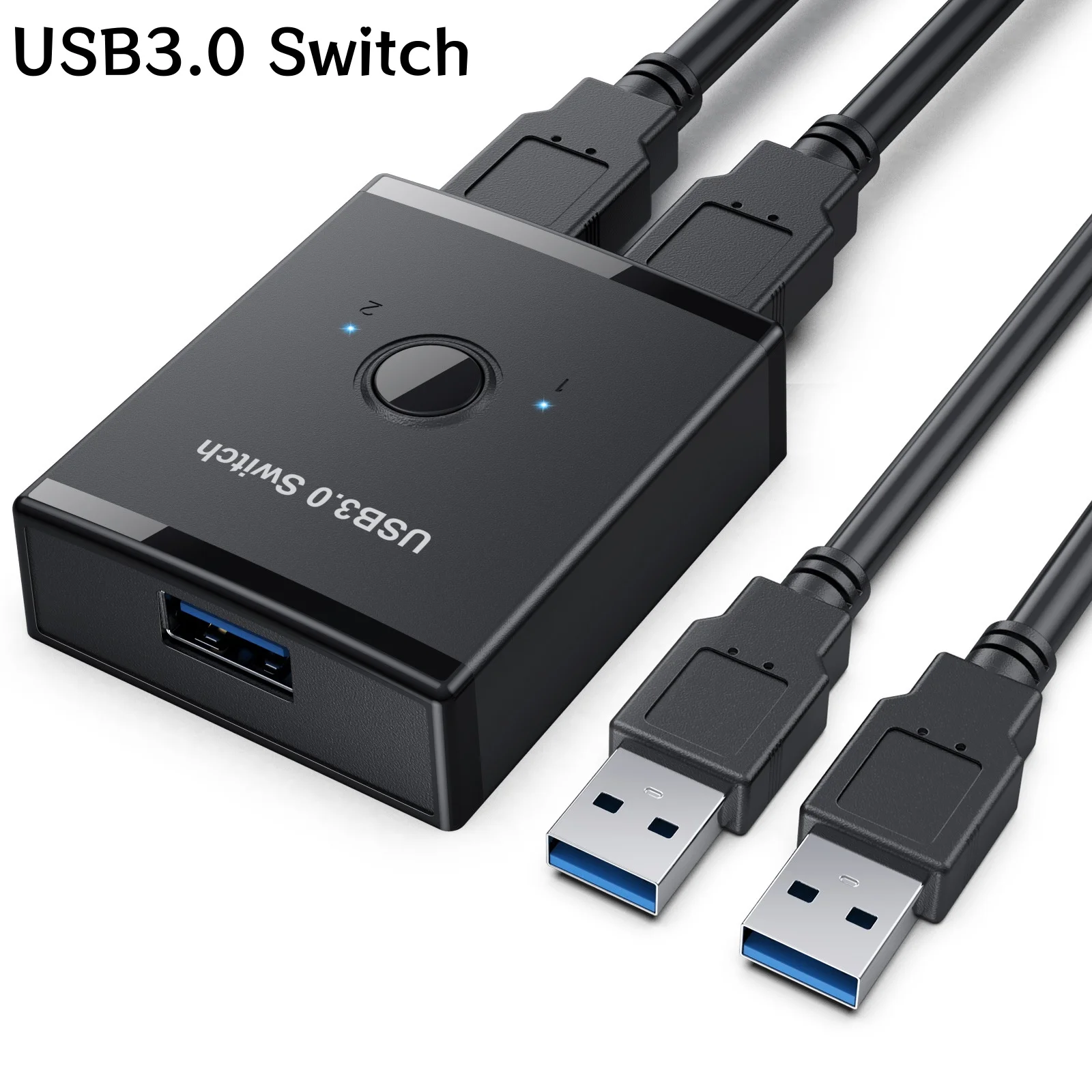 

USB3.0 Switch 1x2/2x1 USB Hub Bidirectional USB3.0 Switcher USB 3.0 Extender Shared Controller for PC Keyboard Mouse Printer