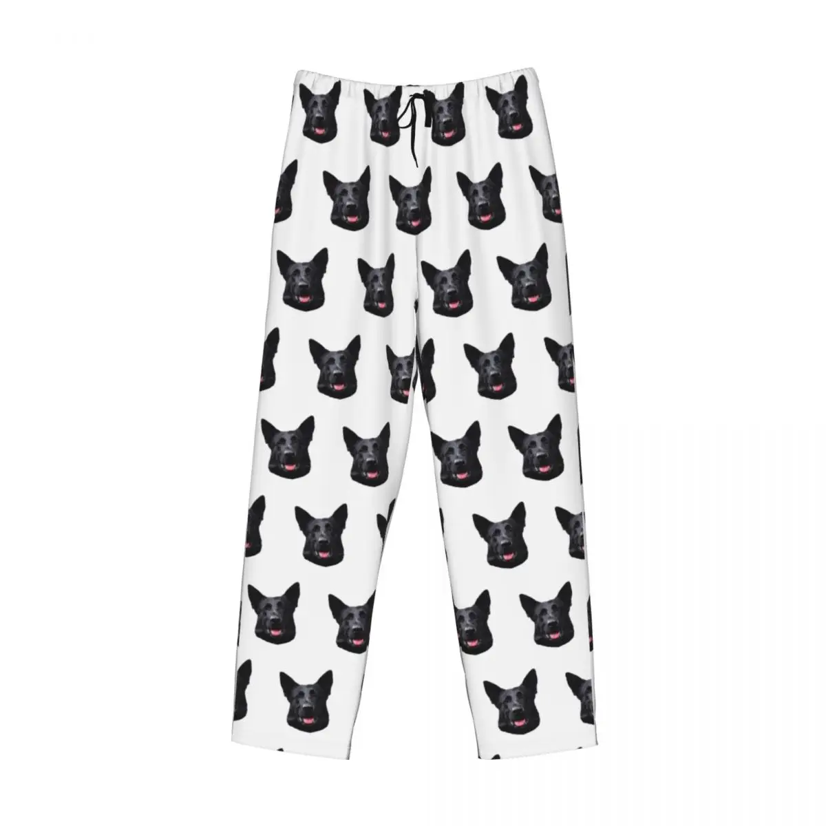 

Custom Black German Shepherd Dog Stunning Pajama Pants Men Sleepwear Sleep Lounge Bottoms with Pockets