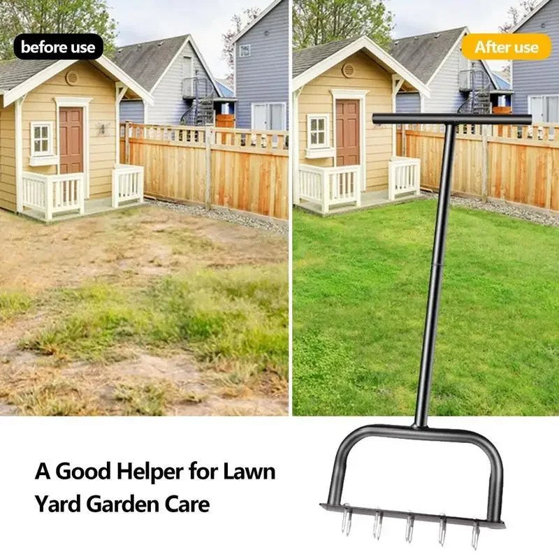 Stand Garden Digging Tools Soil Intake Scarifier Nail Lawn Orchard Scarifier Lawn Aerator Grass Cultivator Seed Planting