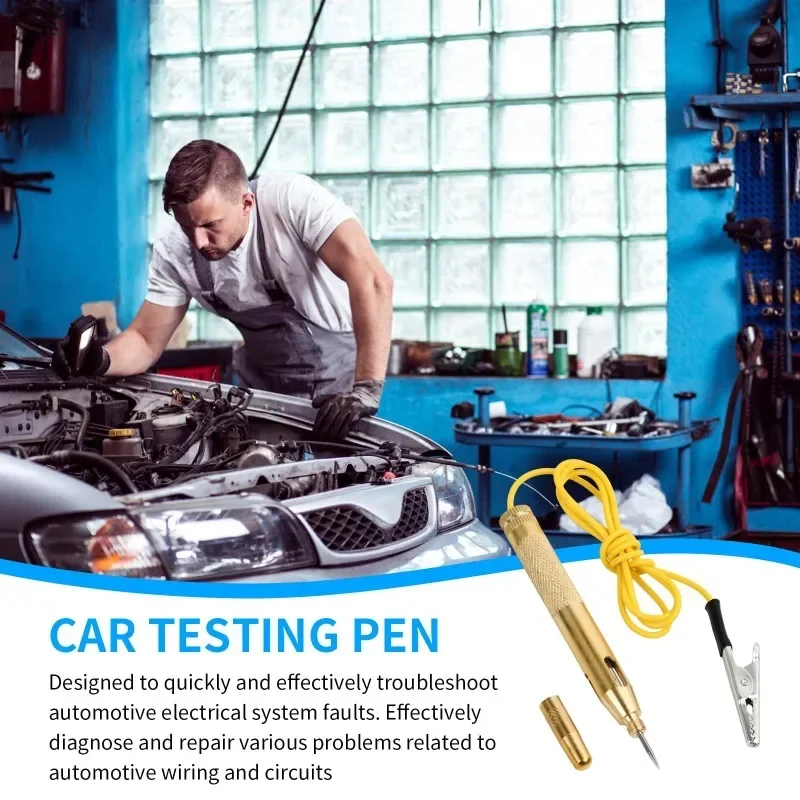 DC 6V/12V/24V Car Circuit Tester Set - Voltage Test Light Probe Pen with Fuse Cable & Clip