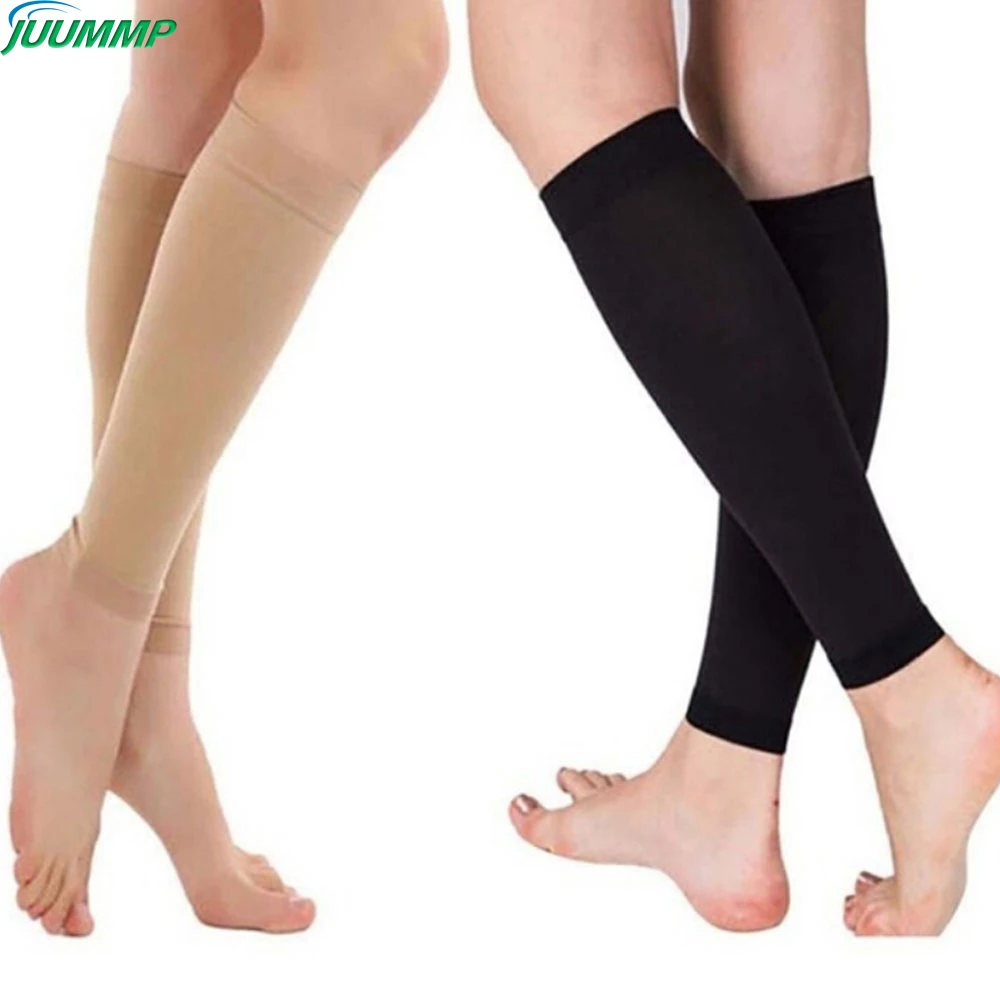 

1Pair Run Compress Sock Support Sleeves Leg Footless Compression Socks for Splints, Varicose Veins, Lymphedema, Sports,Running