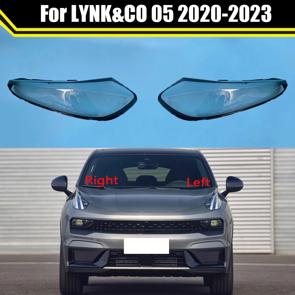 

Car Headlight Cover For LYNK&CO 05 2020 2021 2022 2023 Headlamp Caps Lampshade Daytime Running Lights Covers Glass Lens Shell