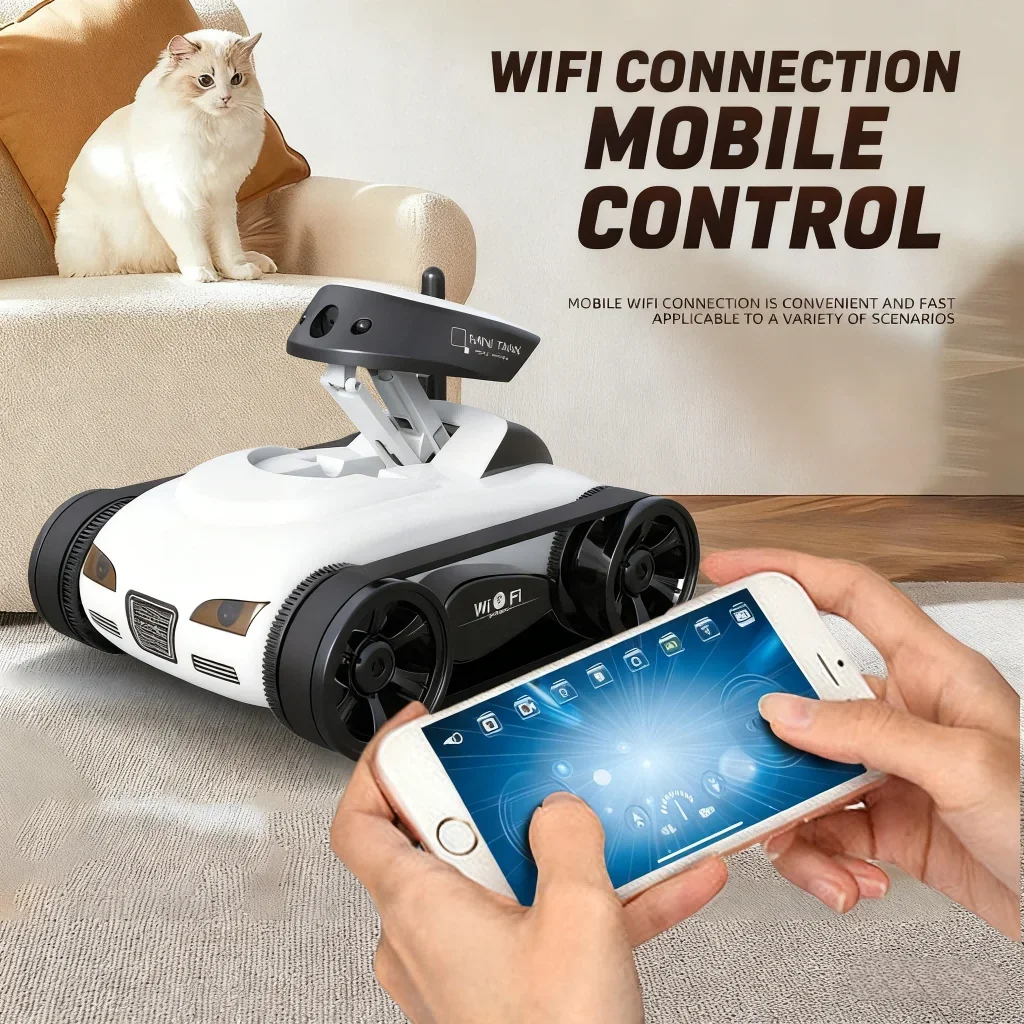 RC cameratank met HD realtime video |   APP-gestuurd mini-robotspeelgoed met afstandsbediening voor kinderen