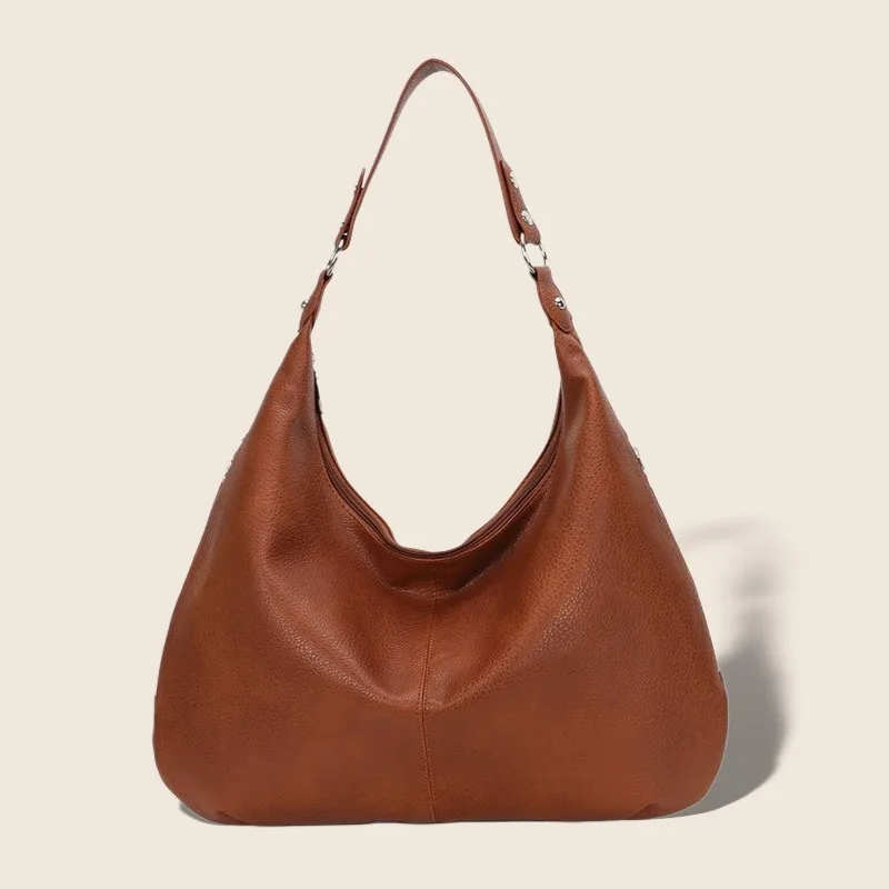 

Fresh Style Oil Waxed Leather Retro Chic Work Commute Tote Bag Spacious Women's Handbag with Elegance Shoulder Bag