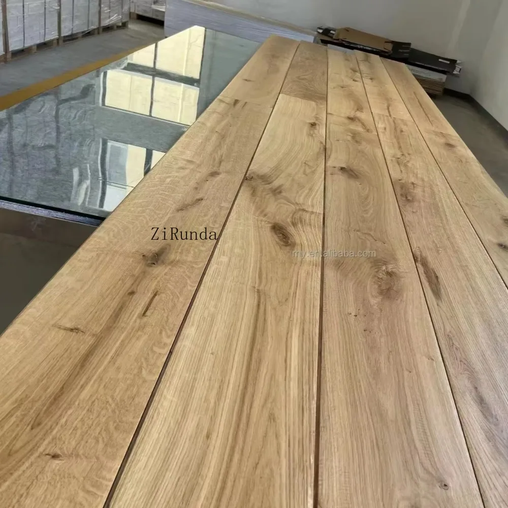 화이트 오크 바닥재 맞춤형 버전 190/220/240/260mm 오크 엔지니어드 우드 플로어