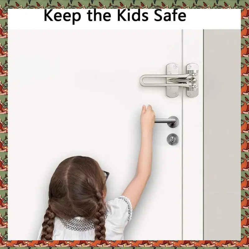 

ABLQ домашние дверные замки, дверные замки для детской комнаты, защитная дверная пряжка, утолщенный ночной замок из твердого цинкового сплава