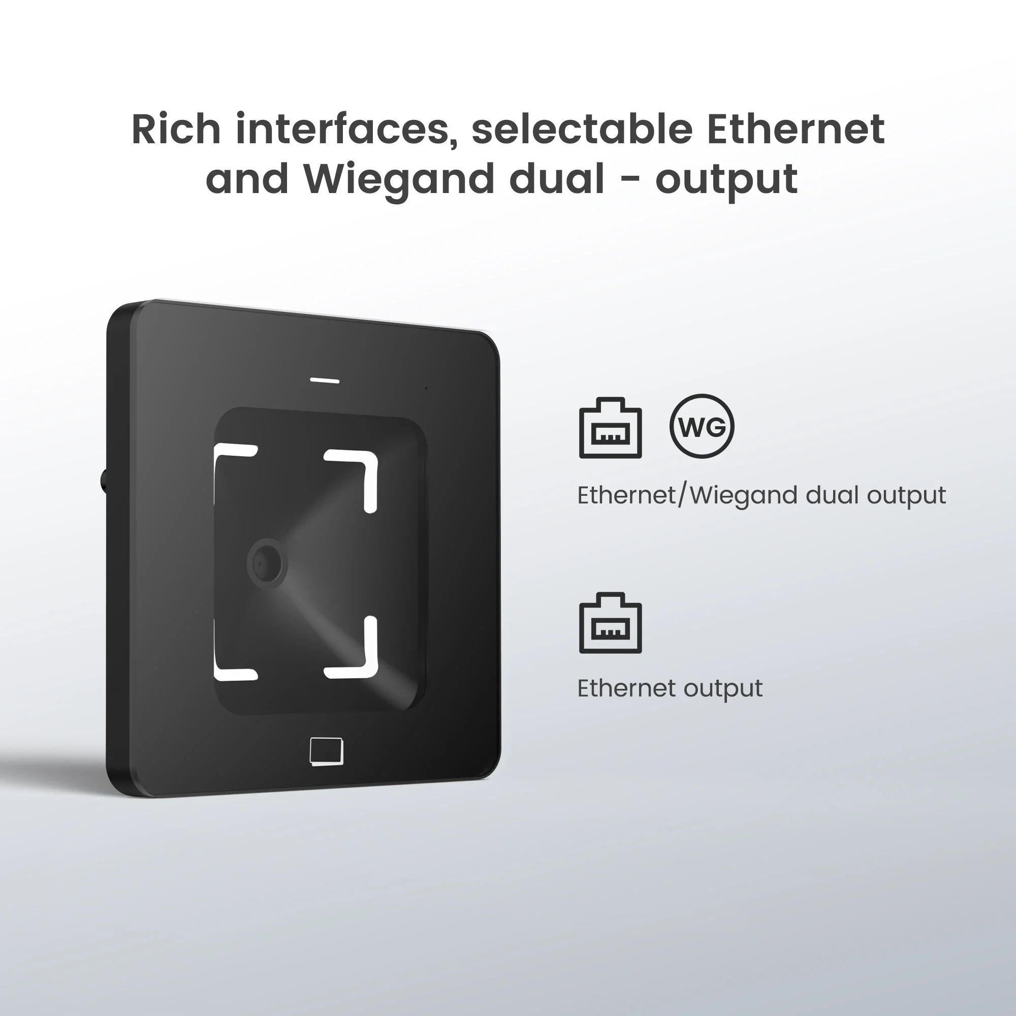 Feocey FC7735 Pembaca/Pemindai Kode QR Produk Kontrol Akses Tahan Air IP66 Ethernet RJ45 POE IP66 PI67 RFID 13.56MHZ Pembaca QR