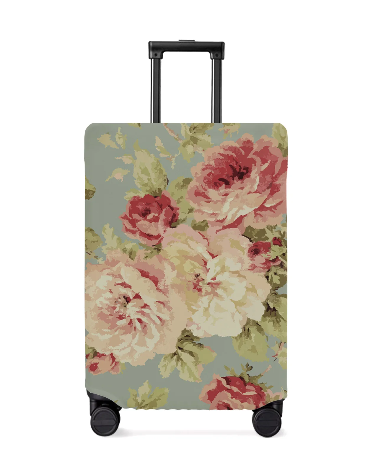 

Peony Flower Vintage Farmhouse Travel Luggage Protective Cover for Travel Accessories Suitcase Elastic Dust Case Protect Sleeve