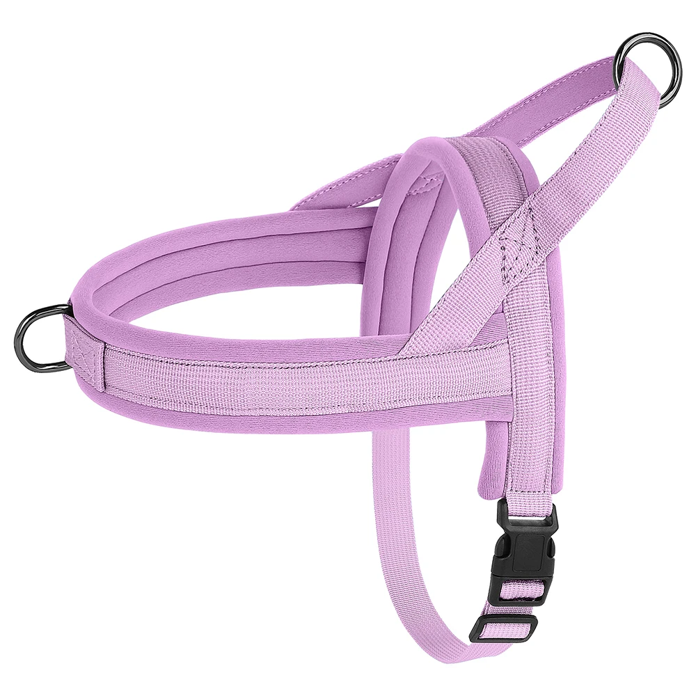 Weiches, nicht ziehendes Geschirr für kleine und mittelgroße Hunde, Nylon, Pitbull-Hunde-Welpengeschirr, gepolsterte Haustierweste, verstellbar für kleine Hunde, Chihuahua, Mops – Detail 9