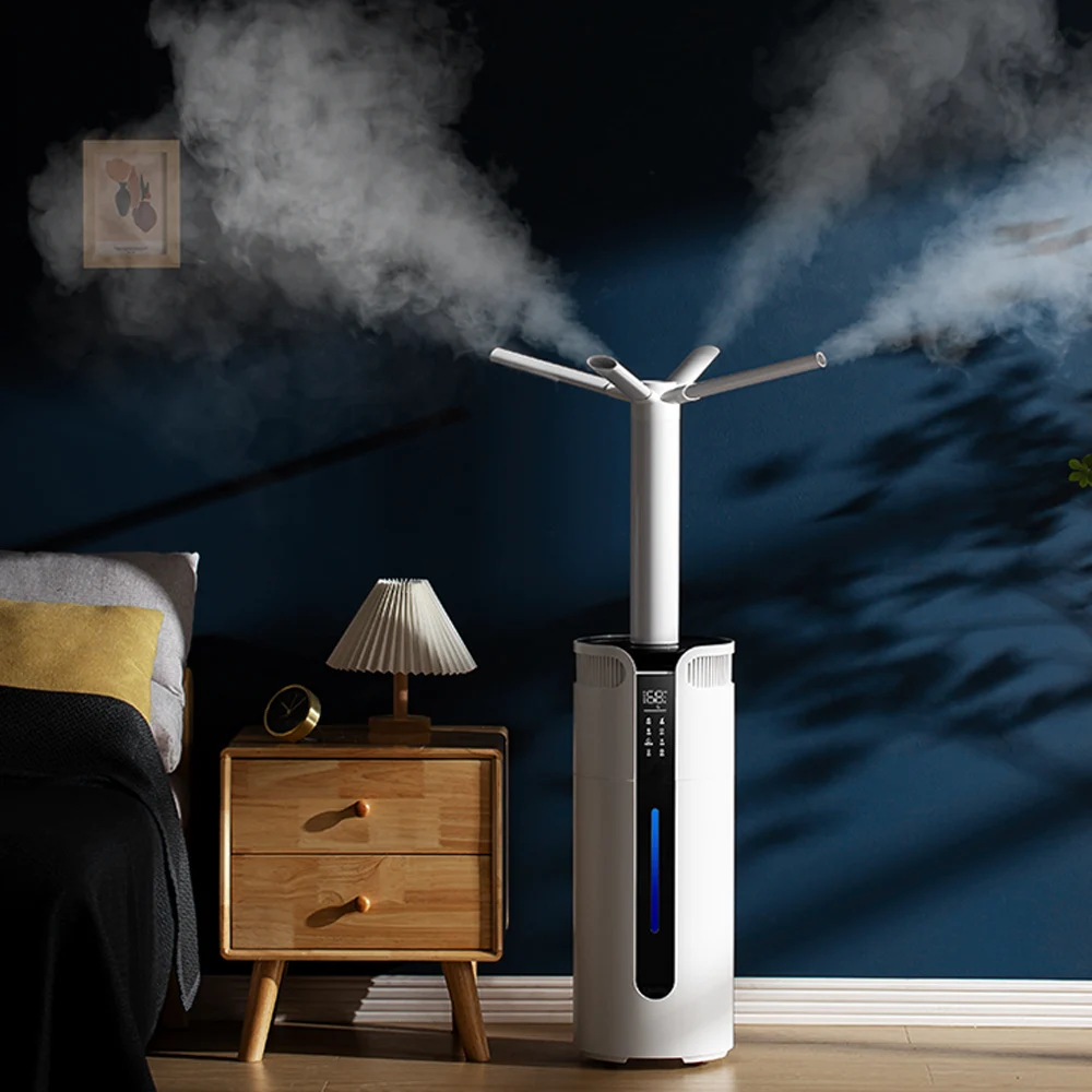 مرطب هواء كبير 16 لتر، مرطب بالموجات فوق الصوتية الصناعية لغرفة النوم، صانع ضباب كهربائي تجاري، سعة كبيرة